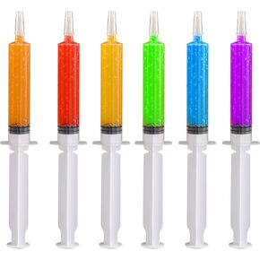 JOLLY CHEF Party Shot 60 Pack Jelly Halloween Shot Syringes, Medium 1.5 oz Container with Lid, Perfect for Plastic Shot Glasses Halloween Thanksgiving Christmas