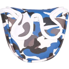 Blue Camouflage Golf Mallet Putter Head Cover with 2ball Magnetic Closure for Center Shaft