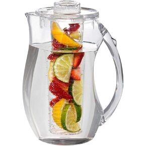 Water Infuser Pitcher – Fruit Infuser Water Pitcher By Home Essentials – Shatterproof Acrylic Pitcher – Elegant Durable Design – Ideal for Iced Tea, Fruit Infused Water and Juice (93 oz)