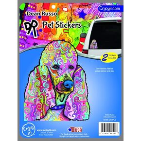Enjoy It Poodle Sticker - Featuring The Artwork of Dean Russo, Outdoor Rated Vinyl Sticker Decals for Windows, Bumpers, Laptops or Crafts - 2 Pieces