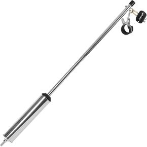Semi Truck 40" Swivel Pogo Stick,Pogo Stick for Air Brake Line & Electric Power Cord Holder,Heavy Duty Stainless Steel Pogo Stick with 3 & 1 hole Clamp,Chrome Color（1pack