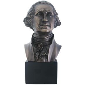 Summit President George Washington Bust Statue Sculpture, Bronze Finish