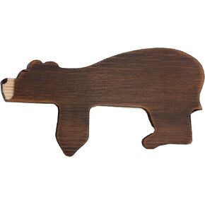Decocove Door Topper (Wood - Left Side) - Adorable Bear Shape Door Topper - Handcrafted Wood Decor for a Rustic Touch