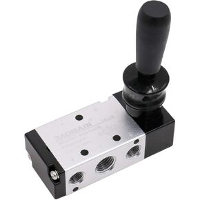 Baomain Manual Hand Lever Control Valve 4H210-08 G1/4" Air Inlet 5 Way 2 Position