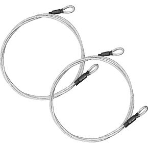 Safety Cable Lock (2 Pack) 3mm Braided Stainless Steel Tether Lanyard Luggage Lock Safety Cable Wire
