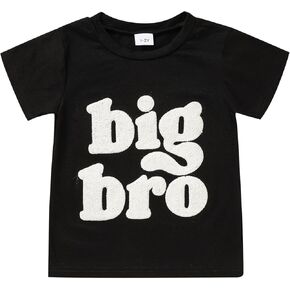 Baby Boy Clothes Big Brother T Shirt Toddler Boy Summer Cotton Short Sleeve Tops for 1-5T Baby Boy Outfits