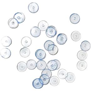 Hopea Jewels(200 Pcs Approx) Premium & Soft Disc Earring Back/Earring Discs for Screw Back Earring/Heavy Earring Support Backs (Extra Premium (Clear(No Colour-Tansparent))