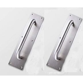 SUYA 12 Inches Push Pull Door Handles Premium Commercial Sliding Barn Door Handle Pull and Push Plate for Front/Back Door/Mark/Restaurant/High Traffic Areas,Antique Bronze (2pcs)