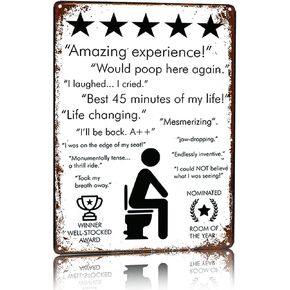 metal tin sign Funny Toilet feedbacks Humor for Bar Cafe Pub Wall Decor Retro Vintage 20 X 30 cm