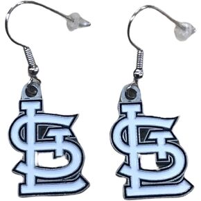St Louis Cardinals J-Hook Logo Dangle Earrings