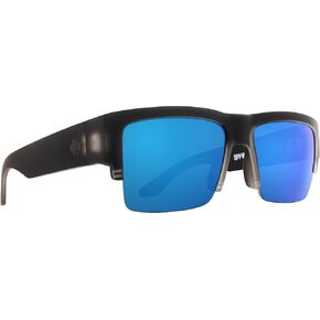 SPY Optic Cyrus 50/50, Square Semi-rimless Sunglasses, Color and Contrast Enhancing Lenses