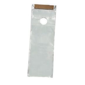 Clear 5 1/2" x 15" Plastic Poly Door Knob Hanger Bags for Flyers Promotions Marketing Mail Newspaper Hanging Bags Protect from Rain, Snow and Other Weather (500)