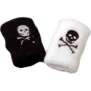 الولايات المتحدة الأمريكية لعبة الأسود والأبيض القراصنة جولي روجر تيري كلوث الأساور مجموعة من 2 in Kuwait