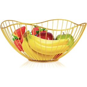 Metal Wire Fruit Basket, Black Fruit Bowl for Kitchen Counter, Fruit Holder Stand Storage Baskets for Countertop, Home Decor, Table Centerpieces, Vegetable Bowls for Fruits, Veggies, Snacks (Black) in Kuwait