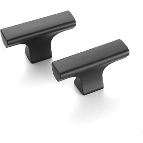 10 Pack Matte Black Kitchen Cabinet Knobs Single Hole Drawer Knobs and Pulls for Dressers Cupboard Bathroom Cabinets