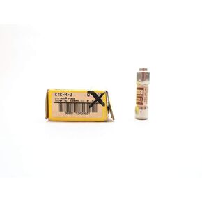 Box of 10 COOPER BUSSMANN KTK-R-2 LIMITRON Cartridge Fuse Class CC 2A 600V-AC