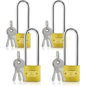 4 عبوات من الأقفال الطويلة شديدة التحمل مع مفاتيح 32 مم مع مفاتيح للمدرسة الخارجية وخزانة الصالة الرياضية والأمتعة من النحاس الصلب وقفل أمنيات الجسر in Kuwait