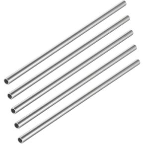 Eowpower 5 Pieces 304 Stainless Steel Round Capillary Metal Tube Tubing Pipe 8mm X 6mm (ODxID) Length 300mm