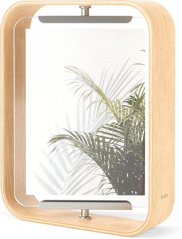 Umbra Bellwood Desk Frame, Rotating Floating Picture Frame, Horizontal or Vertical, 4x6in, Natural in Saudi Arabia