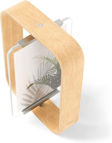 Umbra Bellwood Desk Frame, Rotating Floating Picture Frame, Horizontal or Vertical, 4x6in, Natural in Saudi Arabia