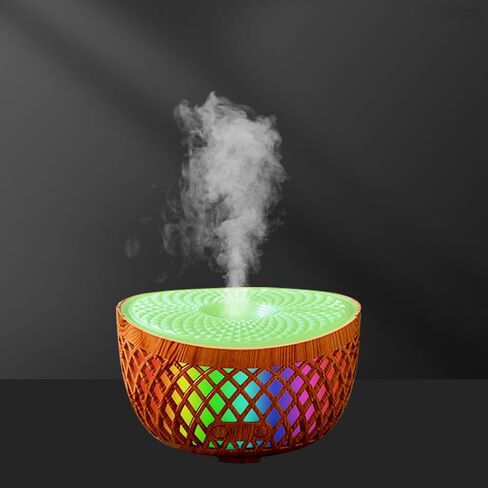Flame Air Diffuser,Humidifier,Portable-Noiseless Aroma Diffuser for Home,Office or Yoga Essential Oil Diffuser with No-Water Auto-Off Protection(Black) in Saudi Arabia