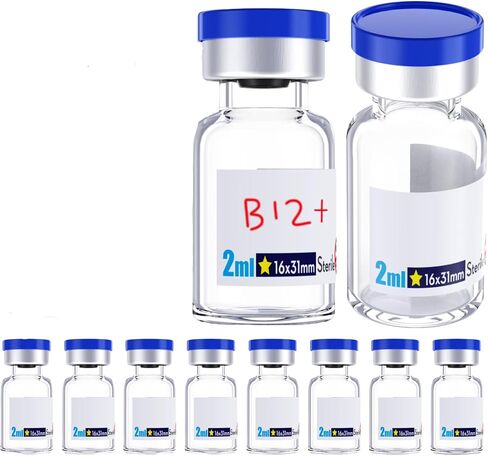 4pcs 100ml Sterile Empty Vial with Plastic Aluminum Flip Off Caps，Penicillin Bottle 20mm Crimp Top Sterile Transparent Borosilicate Lab Sample Vial (Transparent) in Saudi Arabia