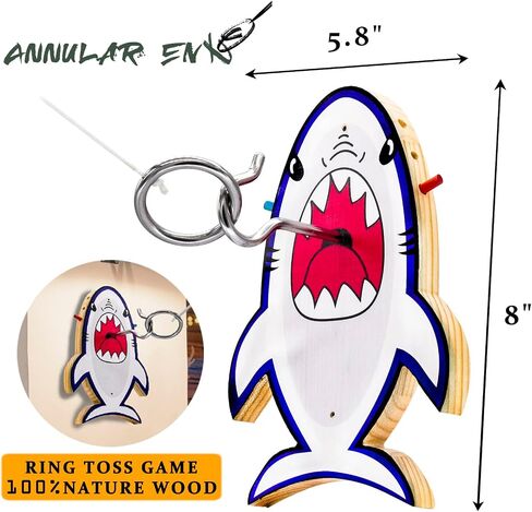 Ring Toss Game for Adults, Hook and Ring Game, Ring Toss Game for Adults Outdoor. Hook and Ring Game with String and Hooks for Outdoor/Indoor Use in Saudi Arabia
