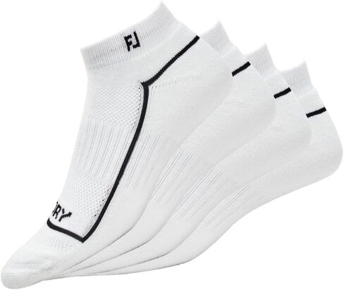 FootJoy Women's 2023 ProDry Sportlet 2-Pack, White, Fits Shoe Size 6-9 in Saudi Arabia