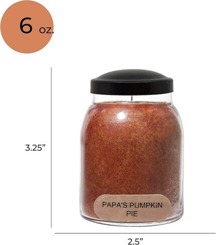 مُعطي مبتهج - فطيرة اليقطين من بابا - وعاء شموع معطرة بغطاء بسعة 34 أونصة - حراس الضوء - 155 ساعة من وقت الاحتراق، هدية للنساء، بني in Saudi Arabia