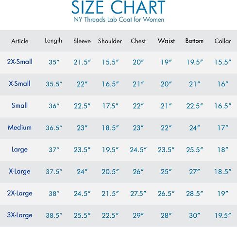 NY Threads Professional Lab Coat for Women (Pack of 1) Full Sleeve Poly Cotton Long Medical Coat, Large, Navy in Saudi Arabia