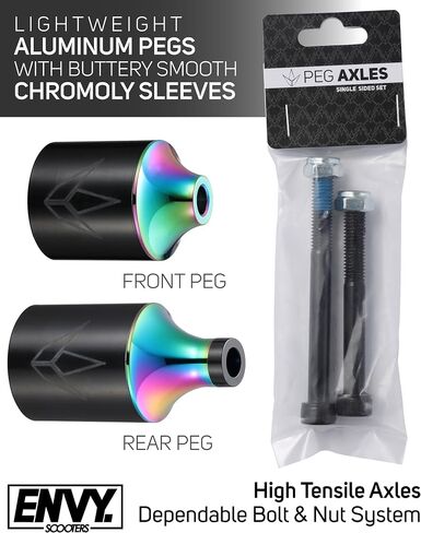 Envy Scooters STREET Pegs Set with Axle Hardware - Pair - Lightweight & Durable Pro Scooter Pegs for Stunt Scooters in Saudi Arabia