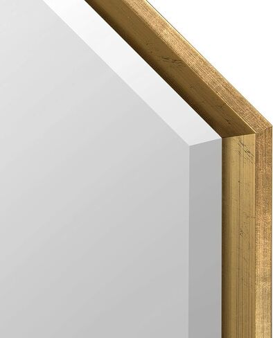 Kate and Laurel Calter Large Elongated Octagon Frame Wall Mirror, 25.5 x 37.5, Gold in Saudi Arabia