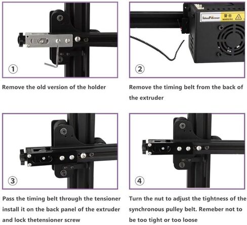 3D Printer Belt Tensioner, Upgrade Assembled 2020 Profile X-axis Belt Tensioner for Ender 3, Ender 3 Pro, CR-10, CR-10S in Saudi Arabia