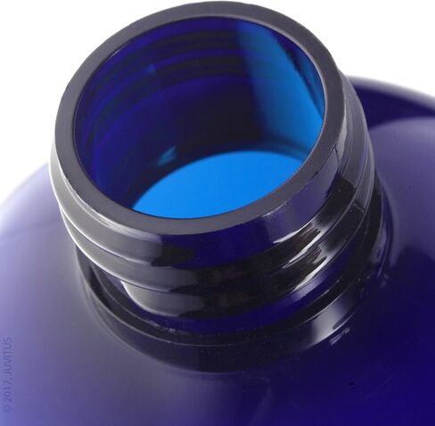 JUVITUS 2 oz Cobalt Blue Boston Round Bottles with White Fine Mist Spray (12 Pack) in Saudi Arabia