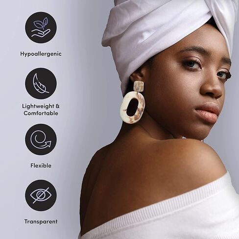 Hopea Jewels(200 Pcs Approx) Premium & Soft Disc Earring Back/Earring Discs for Screw Back Earring/Heavy Earring Support Backs (Extra Premium (Clear(No Colour-Tansparent)) in Saudi Arabia