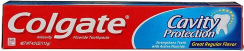 Colgate Cavity Protection Fluoride Toothpaste, Great Regular Flavor, Travel Size TSA Aproved, 1 Ounce (Pack of 8) in Saudi Arabia