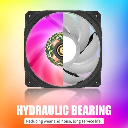 مراوح حالة upHere RGB، مراوح تبريد الكمبيوتر الهادئة مقاس 120 مم، تصميم مرآة لا نهاية له، وحدة تحكم ARGB SYNC/RC بقدرة 5 فولت، سرعة تبريد ملونة قابلة للتعديل مع محور التحكم في المروحة، 3 عبوات، إصدار أسود in Kuwait