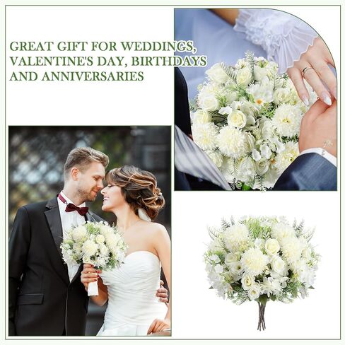 12 Bundles Rose Artificial Flowers Artificial Rose Silk Flowers Faux Rose Flowers Fake Rose Silk Hydrangea Bouquet for Tables Vase Wedding Decorations Flower Arrangements in Saudi Arabia