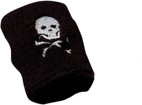 الولايات المتحدة الأمريكية لعبة الأسود والأبيض القراصنة جولي روجر تيري كلوث الأساور مجموعة من 2 in Kuwait