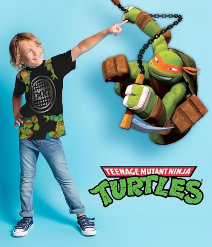تي شيرت سلاحف النينجا (مجموعات) مايكل أنجلو ليوناردو رافائيل دوناتيلو TMNT زي زي تي شيرت للأطفال الصغار لأعياد الميلاد للأطفال in Kuwait