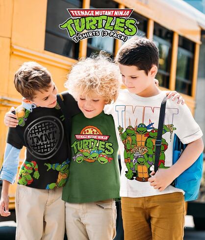 تي شيرت سلاحف النينجا (مجموعات) مايكل أنجلو ليوناردو رافائيل دوناتيلو TMNT زي زي تي شيرت للأطفال الصغار لأعياد الميلاد للأطفال in Kuwait