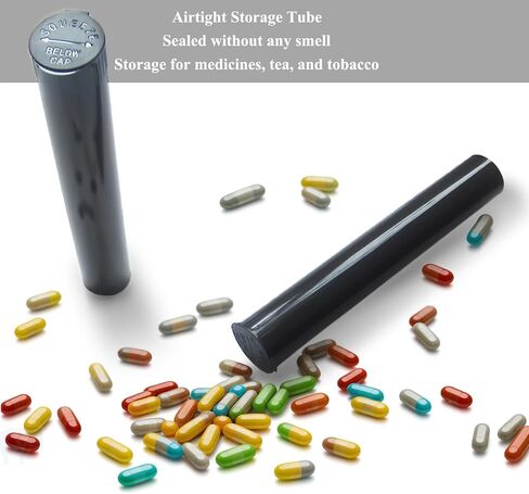 Airtight Storage Tube(12 Packs), Cute Small Pill Box Case Waterproof and Smell Proof Tube Container Holder, Fit in Pocket Purse Portable for Travel and Outdoors in Saudi Arabia