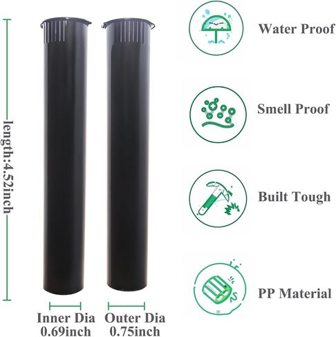Airtight Storage Tube(12 Packs), Cute Small Pill Box Case Waterproof and Smell Proof Tube Container Holder, Fit in Pocket Purse Portable for Travel and Outdoors in Saudi Arabia