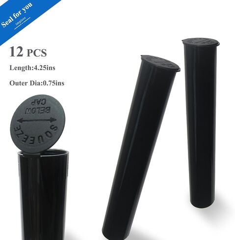 Airtight Storage Tube(12 Packs), Cute Small Pill Box Case Waterproof and Smell Proof Tube Container Holder, Fit in Pocket Purse Portable for Travel and Outdoors in Saudi Arabia