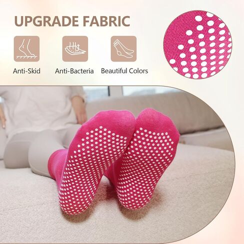 12 Pairs Pilate Grip Socks for Women Anti-Skid Yoga Socks with Grips Solid Color Bulk Ankle Socks for home in Saudi Arabia