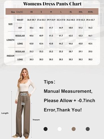 Betusline Women's Wide Leg Pants Business Casual Straight Office Trousers for Women, X-Small-3X-Large in Saudi Arabia