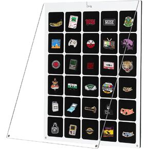 Acrylic Pin Display Board - UV Protection Dust-Free Pin Holder Collection Display Organizer for Jewelry Pin Enthusiast Collectibles (11*14inch)