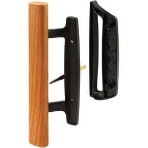Prime-Line MP1131 Sliding Glass Door Handle Set, 3-15/16 In., Diecast, Black, Mortise (Single Pack)