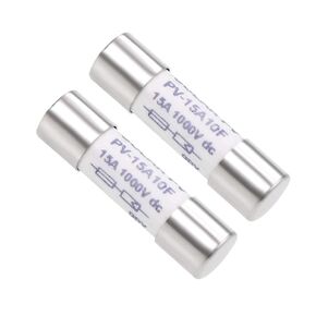 uxcell Cartridge Ceramic Fuse 15A DC 1000V 10x38mm Fast Blow Replacement for Digital Multimeter 2pcs