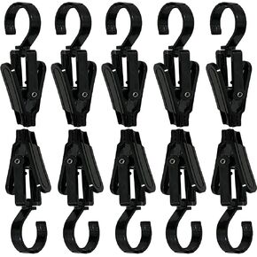 Pmsanzay 10 Pack Large Lights Clips Hooks,RV Trailer Party Light Holder, Camper Awning Lights Hanger for Tent Photo Display Indoor Outdoor Decoration Holiday Party Decor